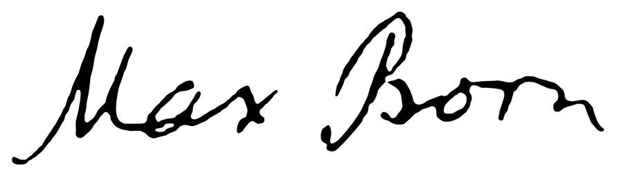 Max Born signature