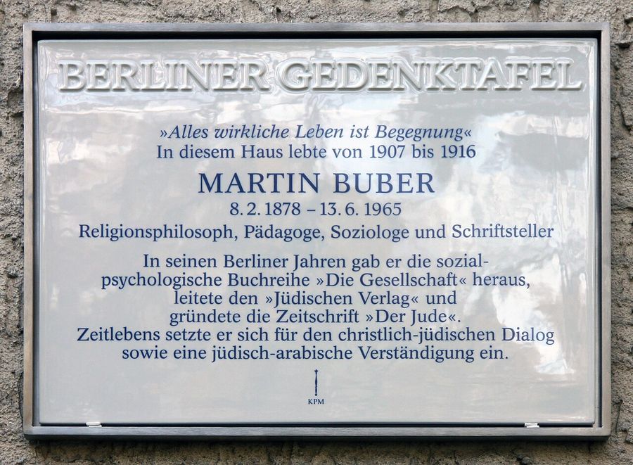 Berliner Gedenktafel Vopeliuspfad 12 (Zehld) Martin Buber