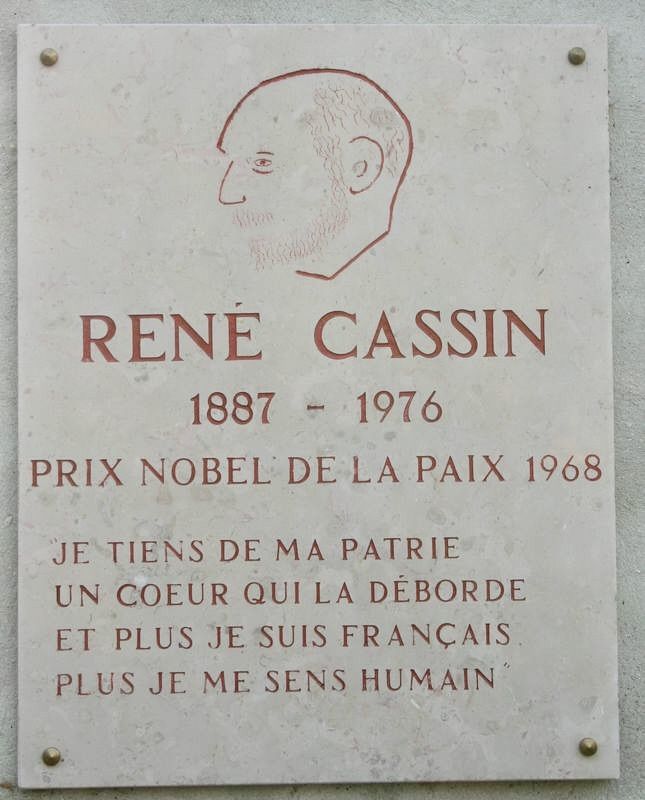Plaque René Cassin Rueil