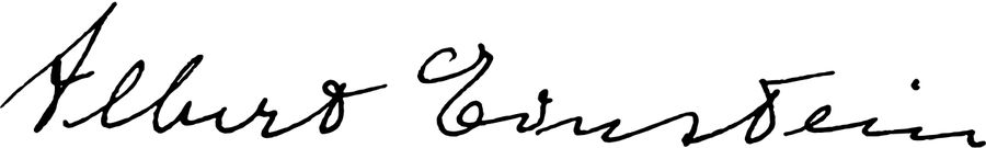 Albert Einstein signature 1934