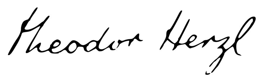 Theodor Herzl signature