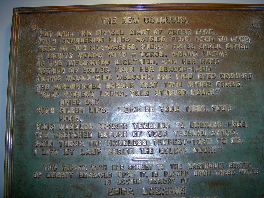 Emma Lazarus plaque