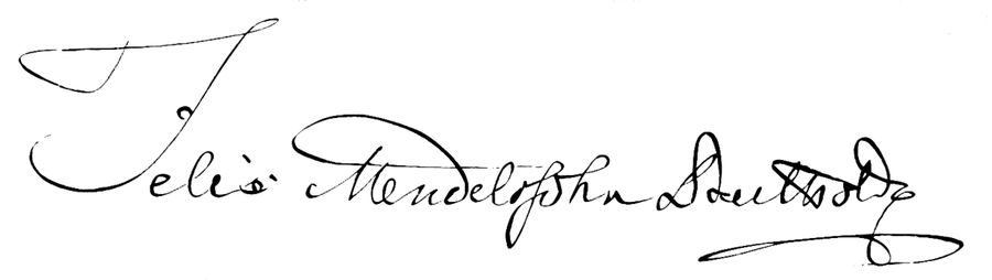 Felix Mendelssohn Signature