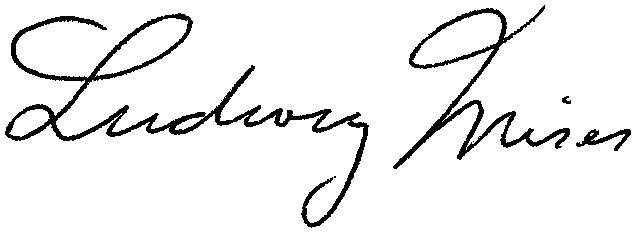 Ludwig von Mises signature