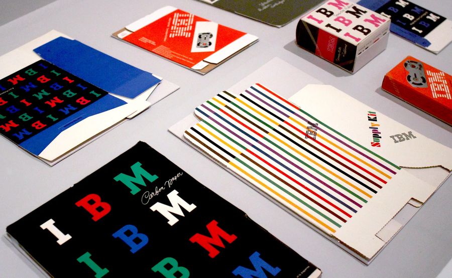 Graphic design applications created for IBM by Paul Rand