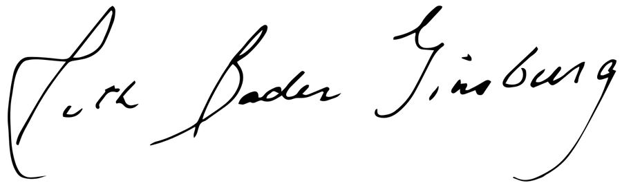 Ruth Bader Ginsburg signature
