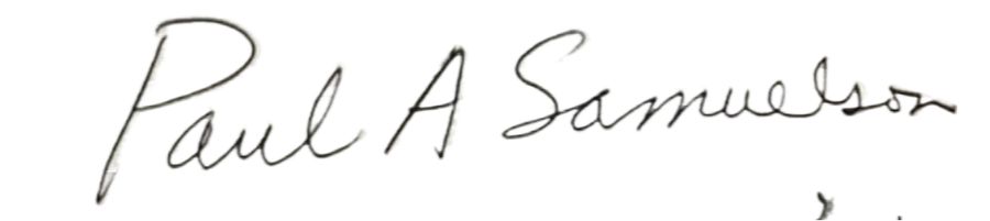 Paul Samuelson Signature from the Goldman Collection
