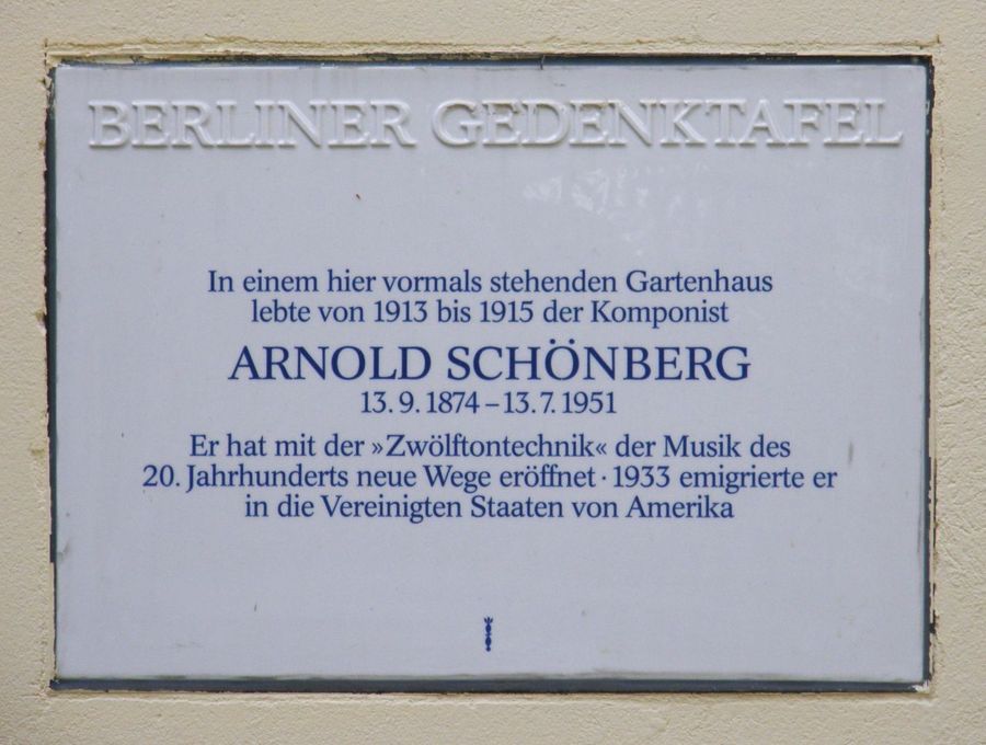 Gedenktafel Arnold Schönberg