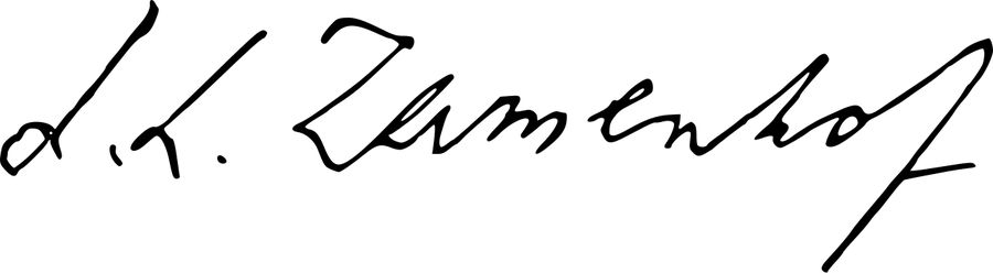 Originala Verkaro-L L Zamenhof signature
